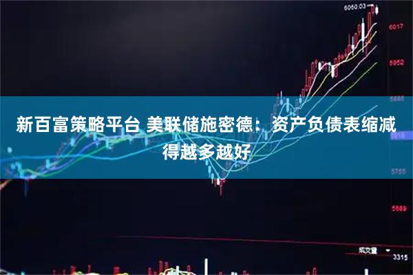 新百富策略平台 美联储施密德：资产负债表缩减得越多越好